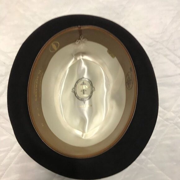 Men's VTG Dark Gray Keens British Bowler Derby Hat Sz 7 1/8 - Picture 3 of 7